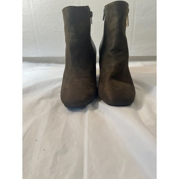 JOURNEE COLLECTION Womens Green Snakeskin Sarah Toe Block Heel Booties 8 M - Picture 2 of 15